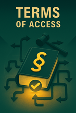 Illustration representing a locked Terms of Access page for the Golden Mosquito LLC patent portfolio, accessible without NDA.